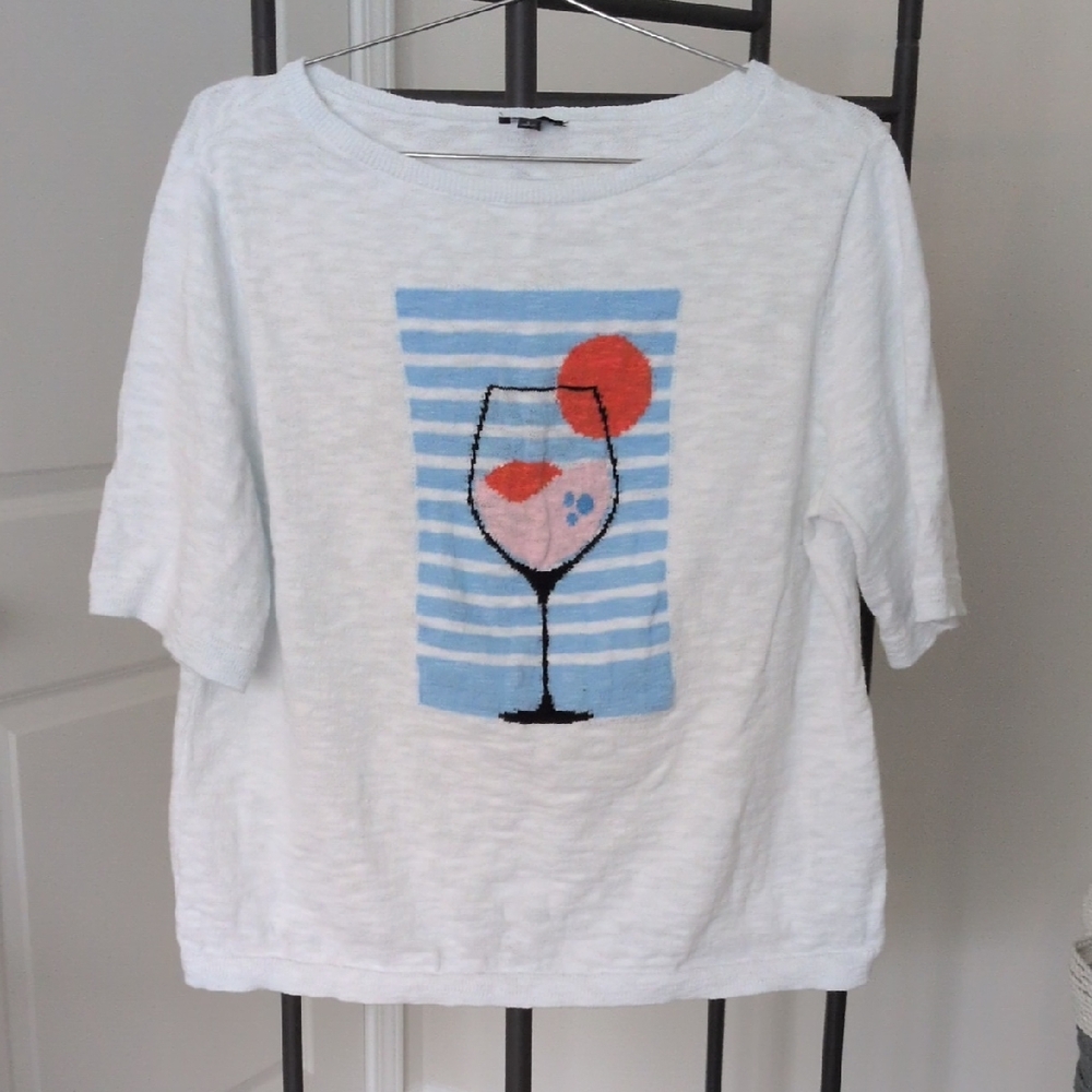 Talbots White Knit Top
